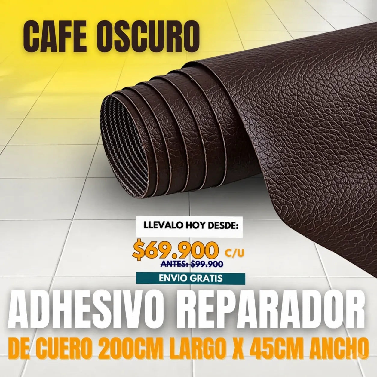 Adhesivo Reparador de Cuero | 200cm x 45cm
