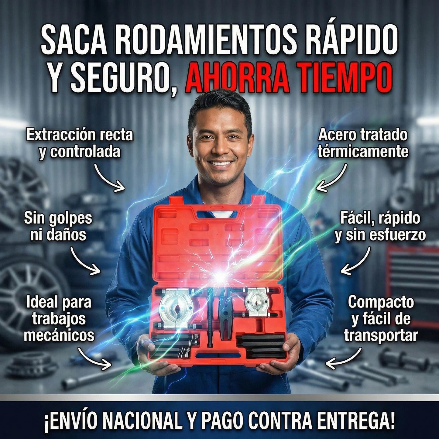 EXTRACTOR DE RODAMIENTOS TIPO GUILLOTINA
